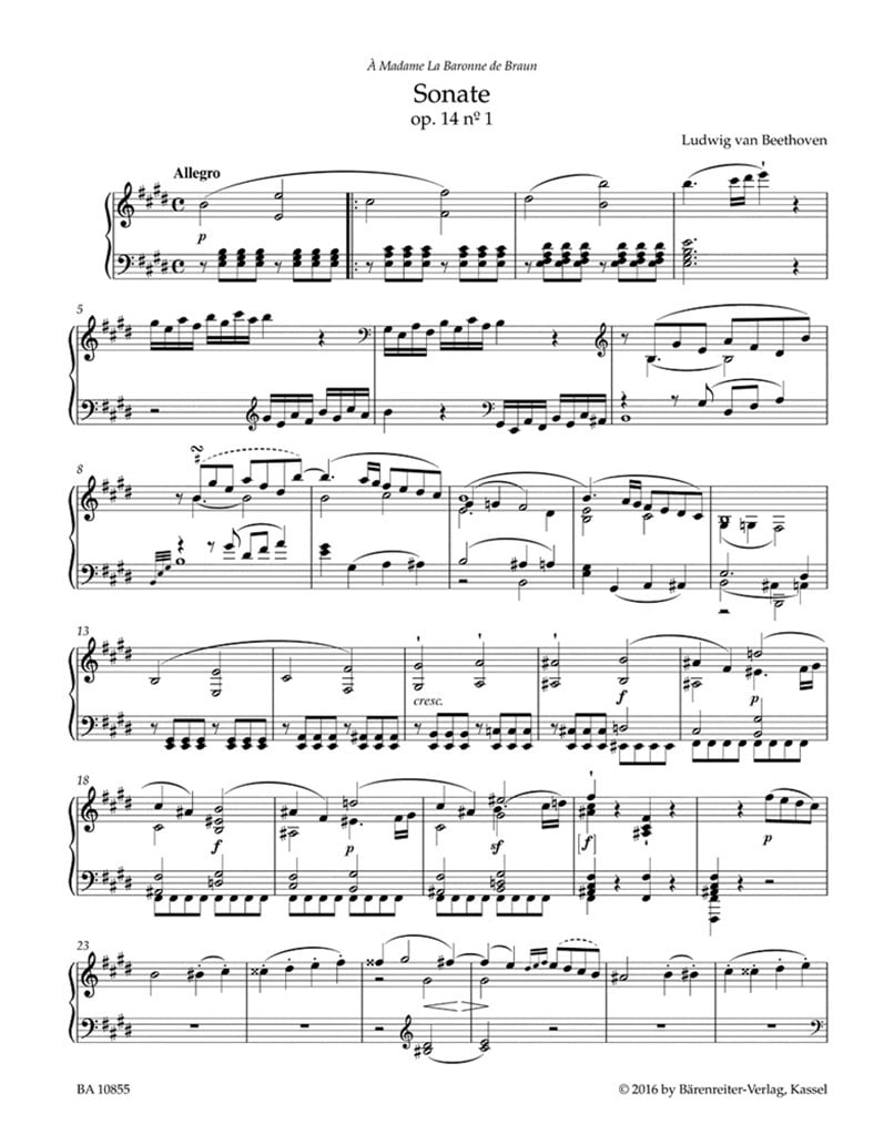 Two Sonatas for Pianoforte E major, G major op. 14